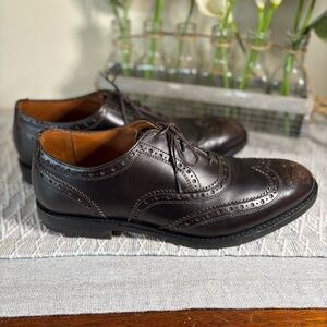 Allen Edmonds “Whitney” Mens Dark Brown Oxford Wingtip Leather Shoes. 10 1/2 D